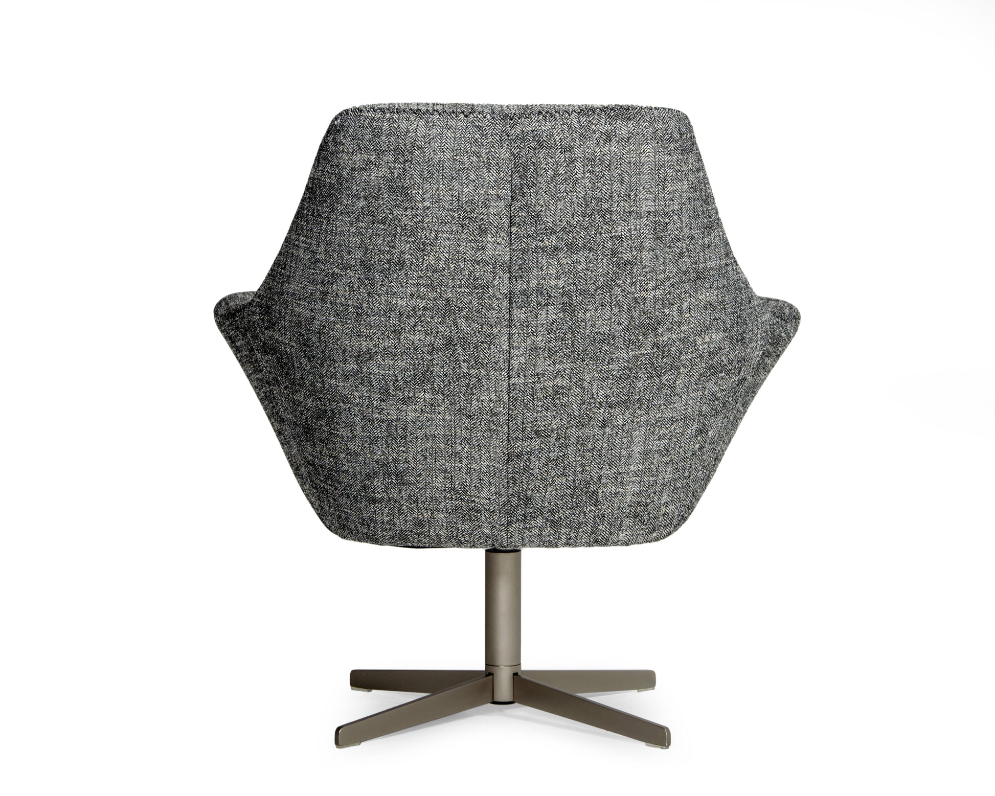 Divani Casa Elvin Modern Dark Grey Fabric Swivel