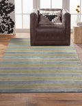 Tomkin Light Blue Green Ivory Area Rug 5x8