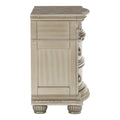 Silver Finish European Design 1pc Nightstand w