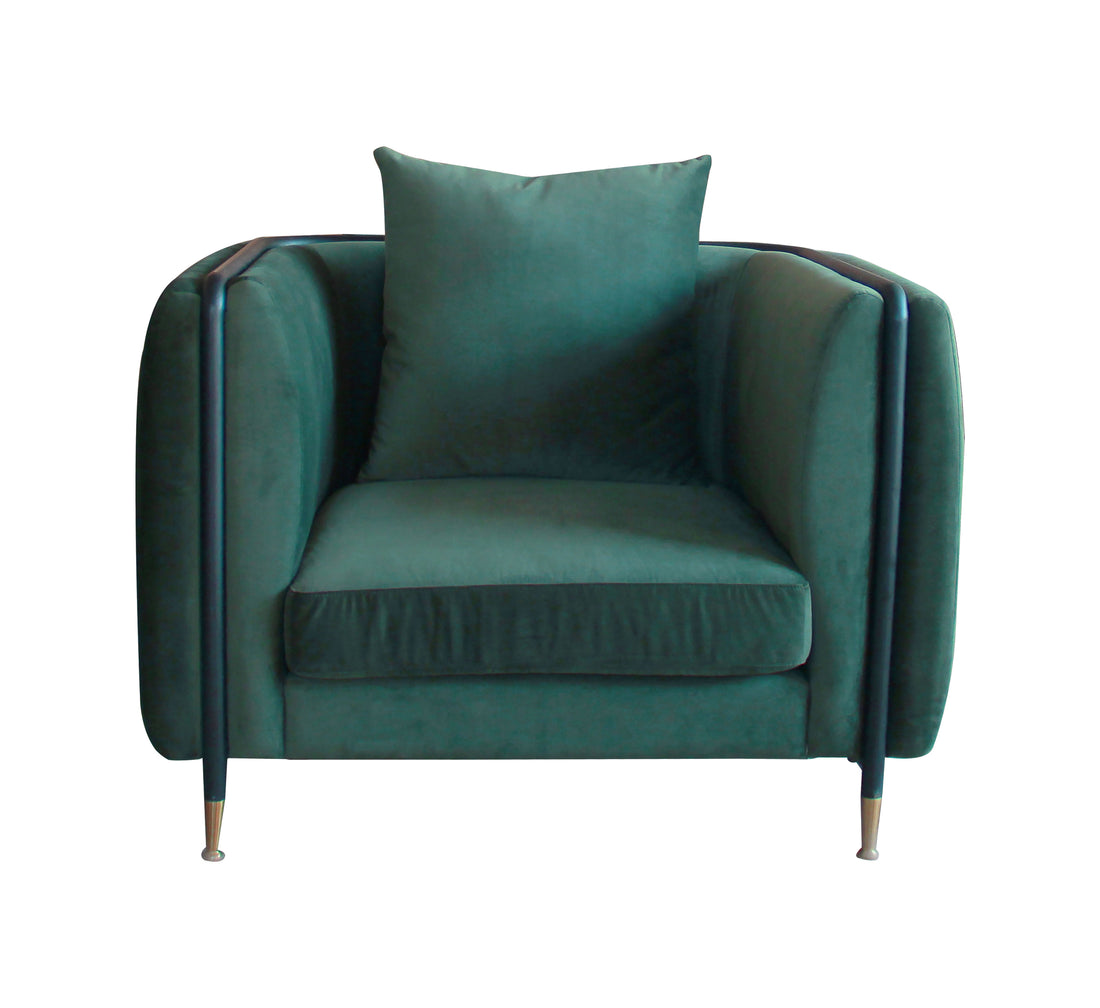 Divani Casa Oswego Modern Dark Green Jade Accent