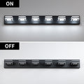 LED Modern Black Vanity Lights, 6 Lights Acrylic Matte black-acrylic