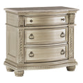 Silver Finish European Design 1pc Nightstand w