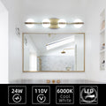 Vanity Lights With 4 LED Bulbs For Bathroom Lighting brushed gold-acrylic