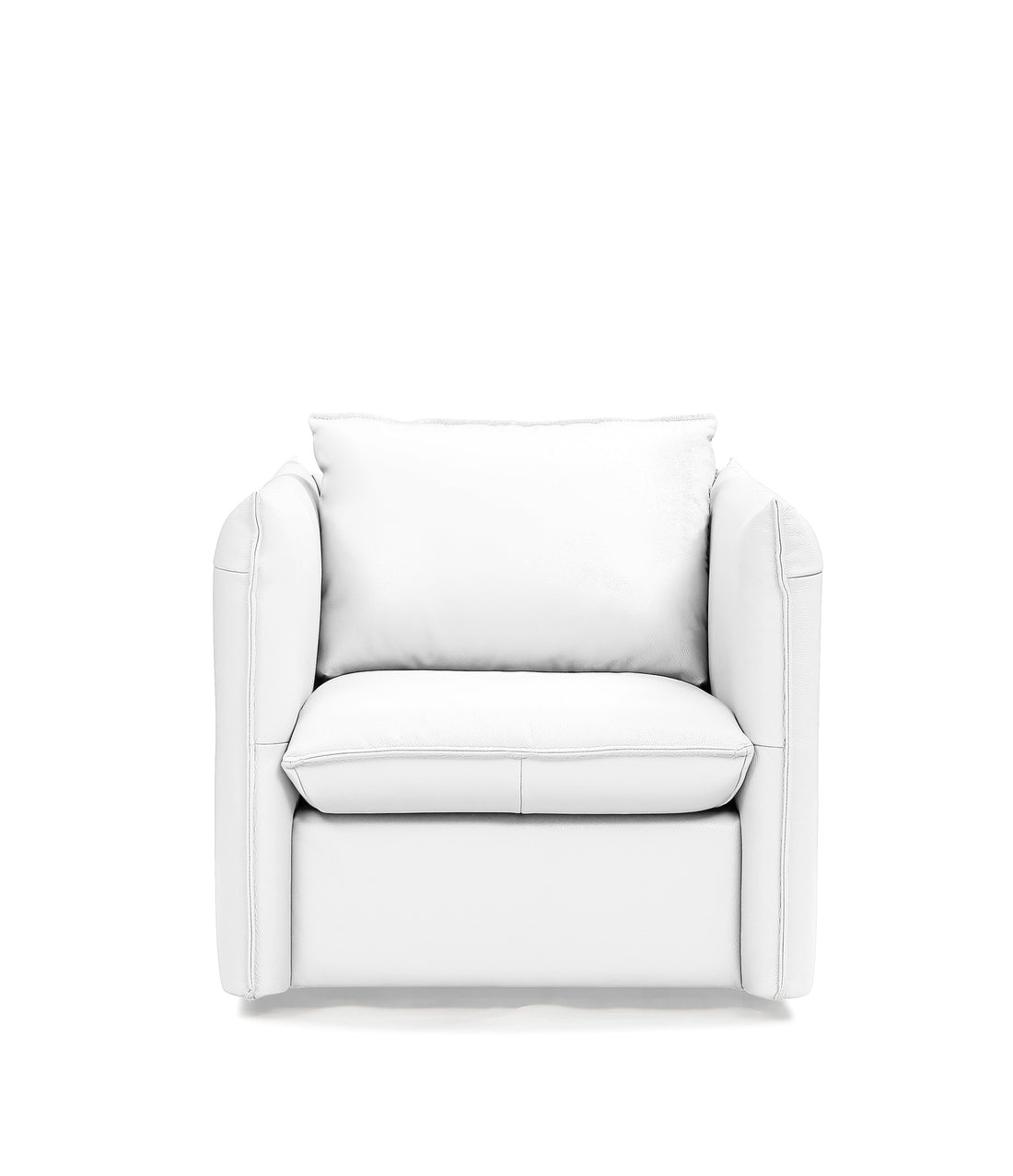 Divani Casa Tamworth Modern White Leather Swivel