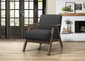 Modern Home Furniture Dark Gray Fabric Upholstered 1pc dark gray-primary living space-retro-solid wood