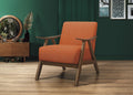 Modern Home Furniture Orange Color Fabric Upholstered orange-primary living space-retro-solid wood