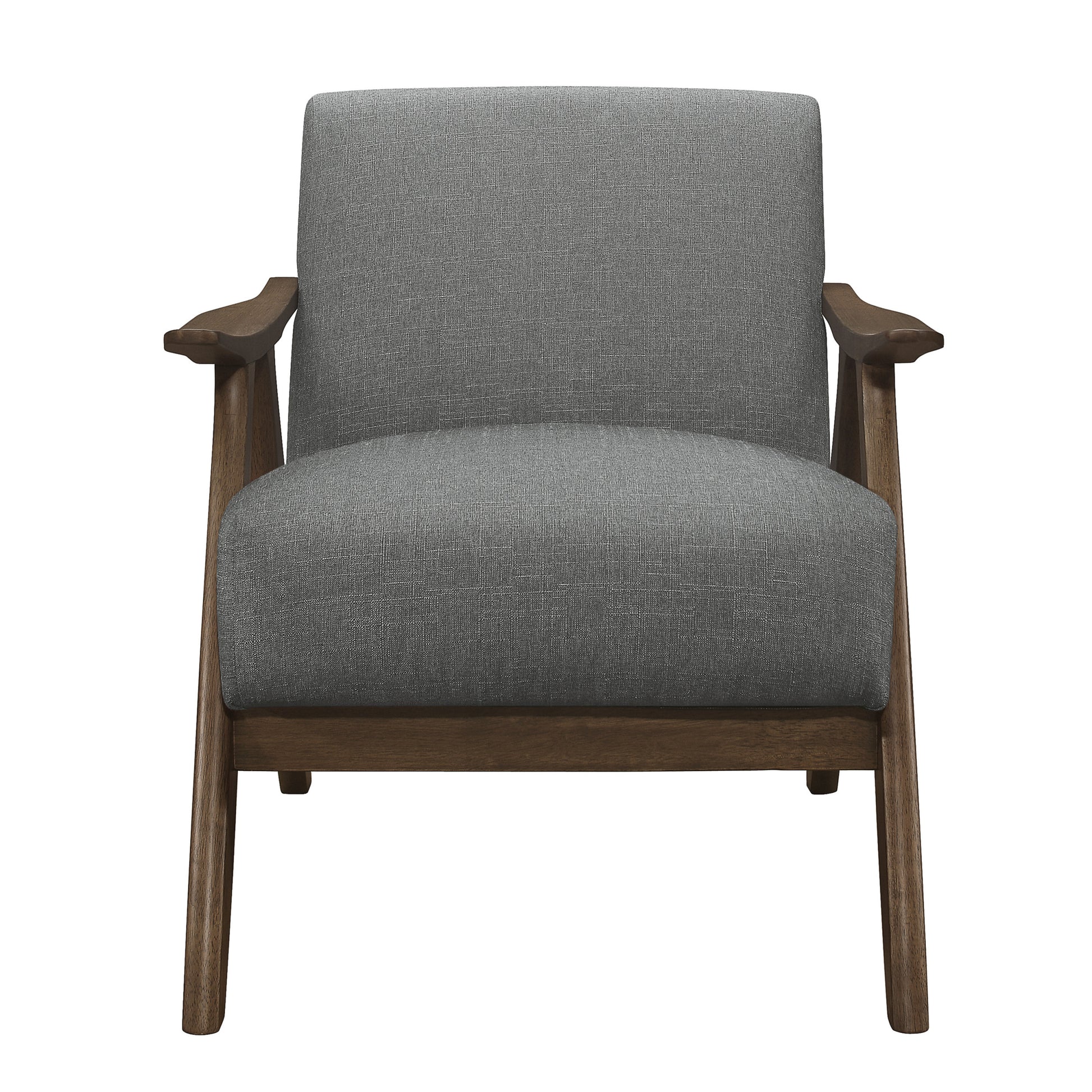 Modern Home Furniture Gray Fabric Upholstered 1pc gray-primary living space-retro-solid wood