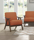 Modern Home Furniture Orange Color Fabric Upholstered orange-primary living space-retro-solid wood