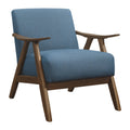 Modern Home Furniture Blue Fabric Upholstered 1pc blue-primary living space-retro-solid wood