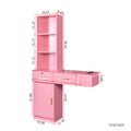 Pink Modern Simple Hair Desk, Multi Layer Storage