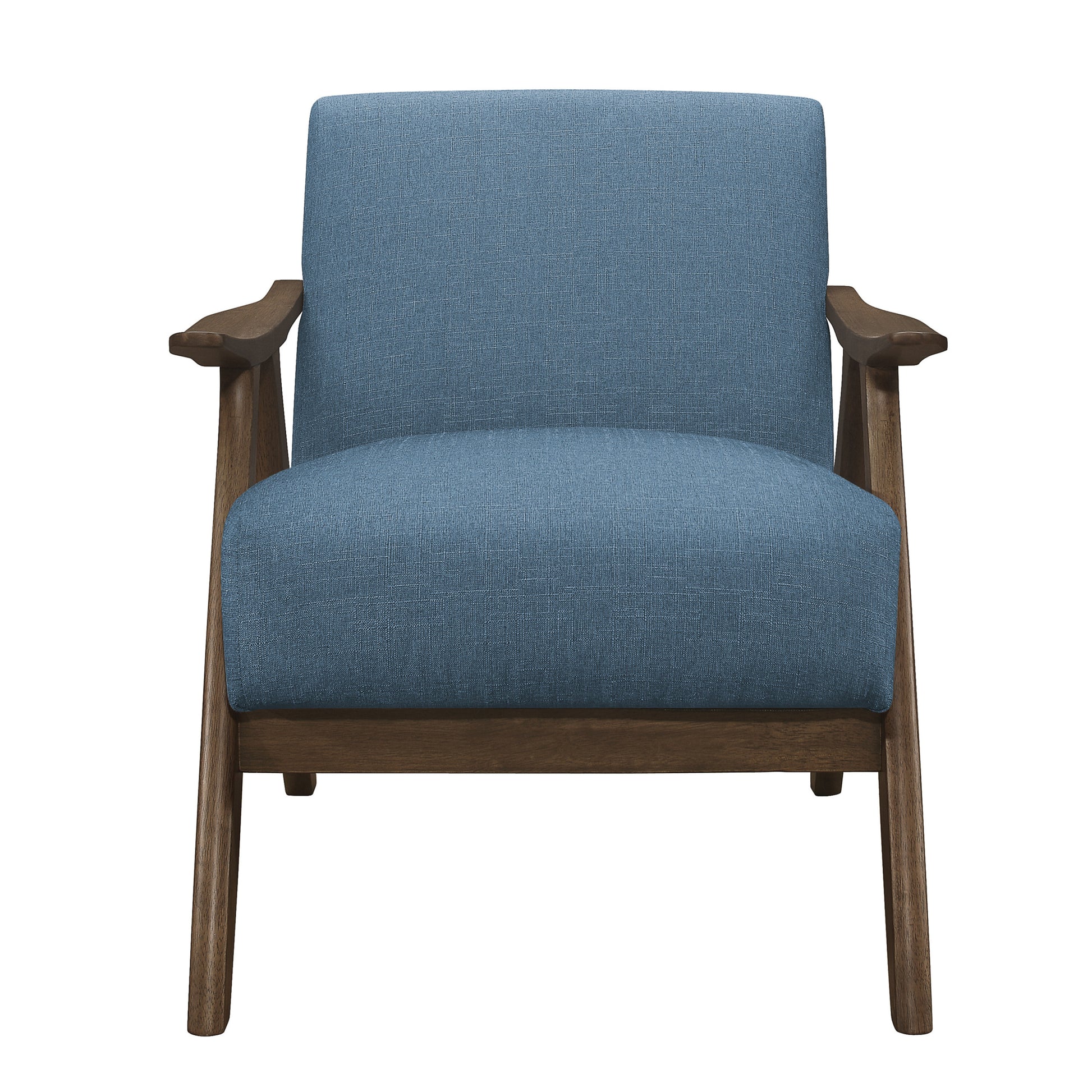 Modern Home Furniture Blue Fabric Upholstered 1pc blue-primary living space-retro-solid wood