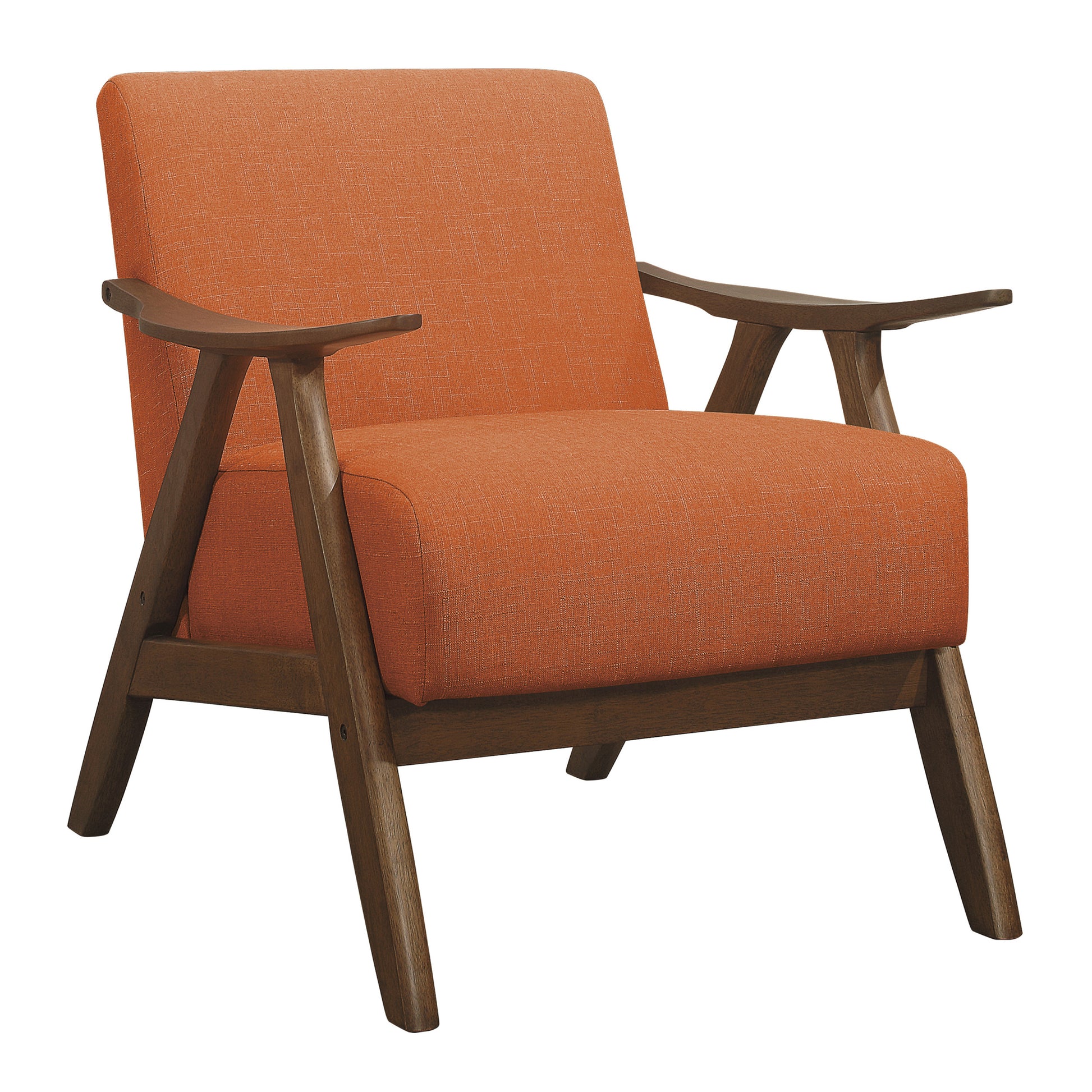 Modern Home Furniture Orange Color Fabric Upholstered orange-primary living space-retro-solid wood