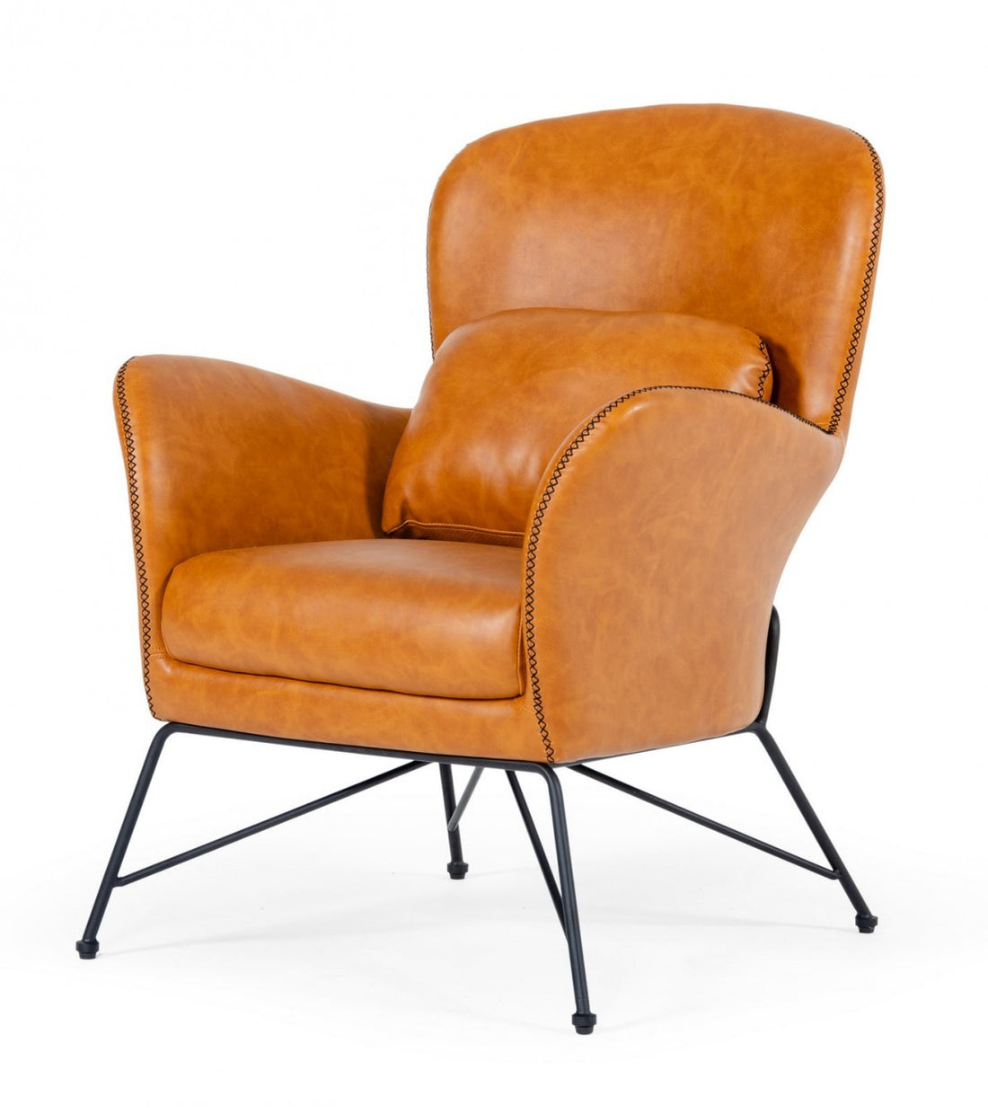 Kirk Modern Brown Eco Leather Accent Chair