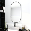 18 x 35 Inch Bathroom Mirror Black Aluminum Frame black-modern-glass