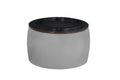 Video Round Ottoman Set with Storage, 2 in 1 gray-velvet