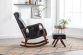 Coolmore Rocking Chair With Ottoman, Mid Century