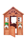 All Wooden Kids Playhouse With 2 Windows And