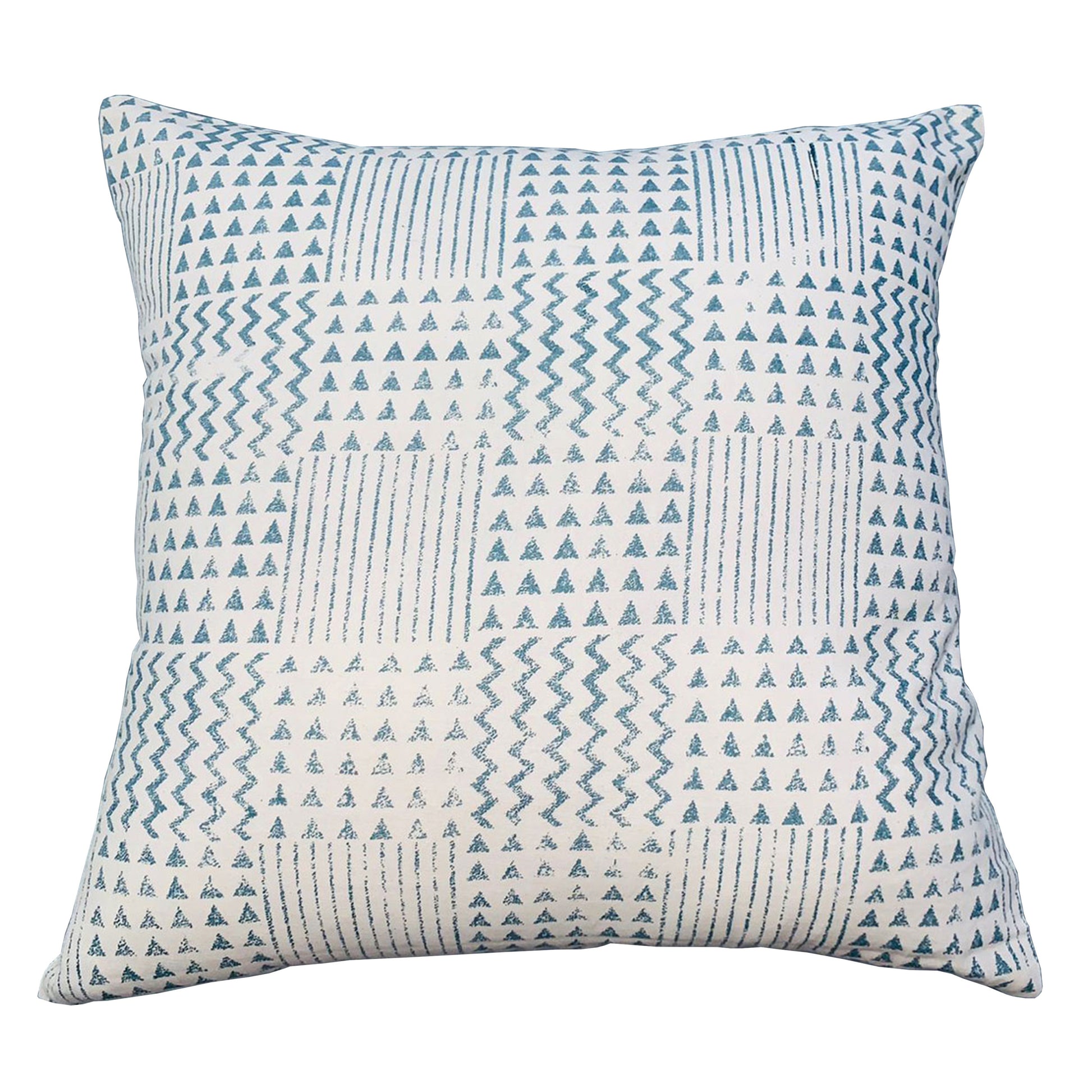 18 x 18 Handcrafted Square Cotton Accent Throw Pillow white-cotton