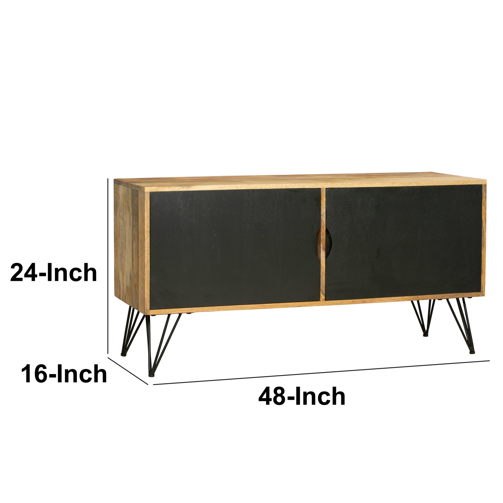 Tv Entertainment Unit with 2 Doors and Wooden