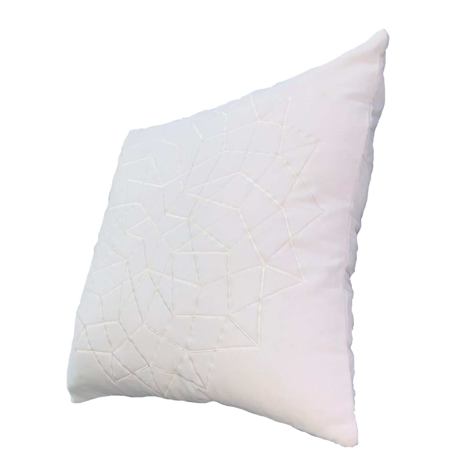 Hugo 20 x 20 Square Accent Throw Pillow, Embroidered white-cotton