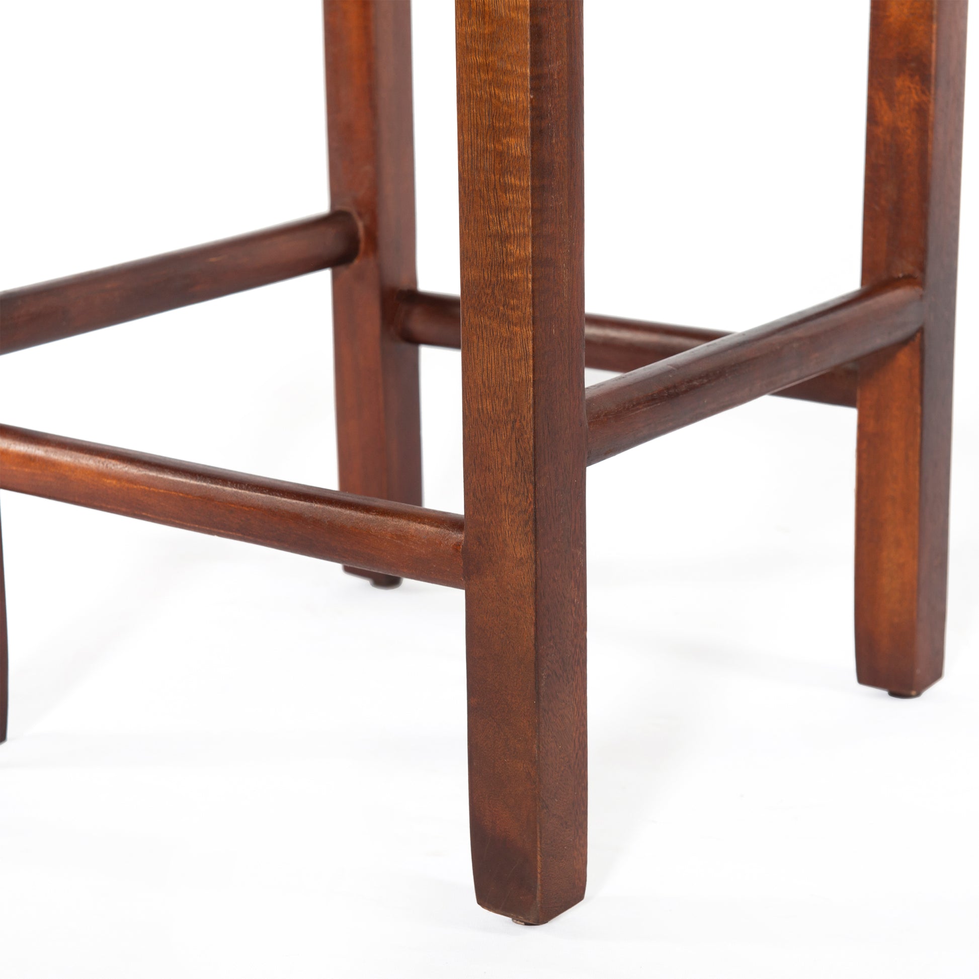 Mango Wood Barstool with Rope Weaved Seat, Brown