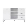 49 Inch Sideboard Buffet Console Cabinet with 3 white-solid wood