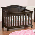 Glendale 4 in 1 Convertible Crib Charcoal Brown dark brown-solid wood