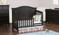 Glendale 4 in 1 Convertible Crib Charcoal Brown dark brown-solid wood