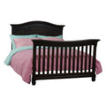 Glendale 4 in 1 Convertible Crib Charcoal Brown dark brown-solid wood