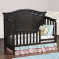 Glendale 4 in 1 Convertible Crib Charcoal Brown dark brown-solid wood