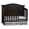 Glendale 4 in 1 Convertible Crib Charcoal Brown dark brown-solid wood