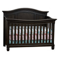 Glendale 4 in 1 Convertible Crib Charcoal Brown dark brown-solid wood