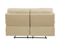 Leather Air Recliining Loveseat beige-foam-leather