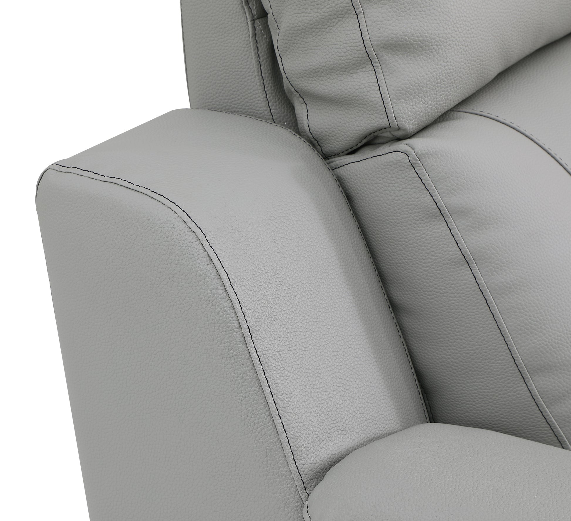 Modern Reclining Leather Air Upholstered