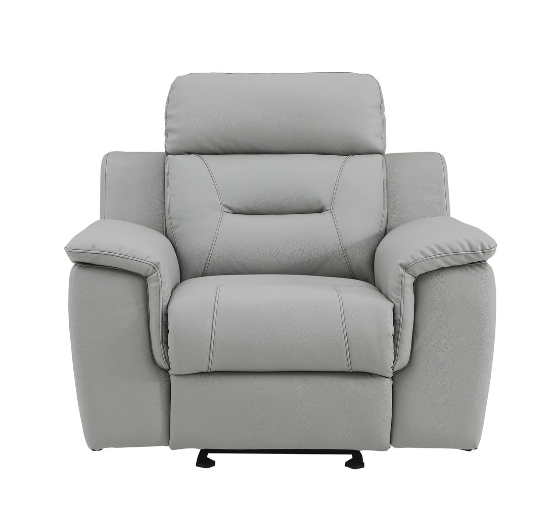 Modern Reclining Leather Air Upholstered