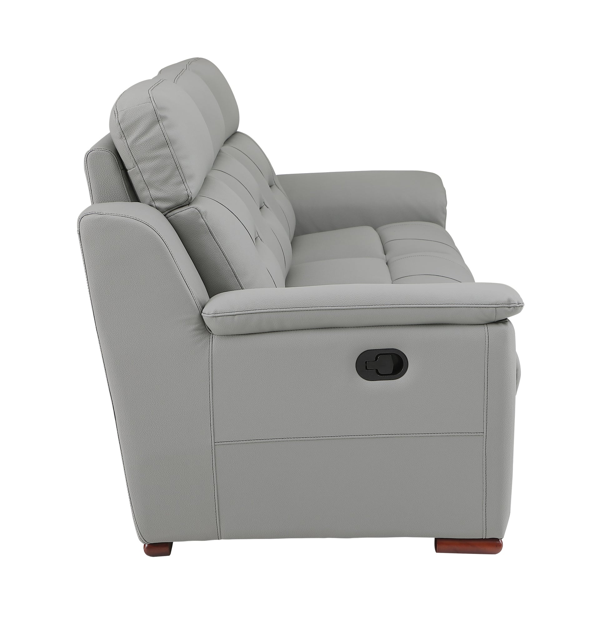 Modern Reclining Leather Air Upholstered