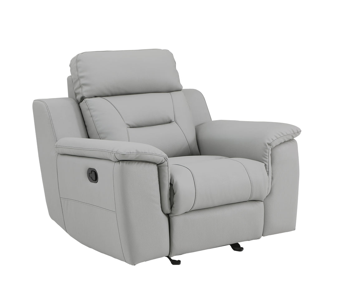 Modern Reclining Leather Air Upholstered