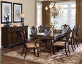 Formal Traditional Dining Table 1pc Dark Cherry Finish cherry-dining room-european-traditional-wood