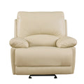 Leather Air Recliining Loveseat beige-foam-leather