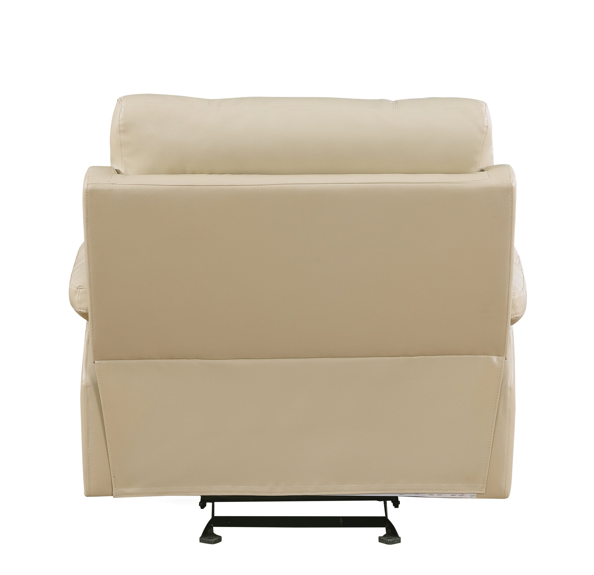 Leather Air Recliining Loveseat beige-foam-leather