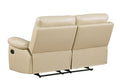 Leather Air Recliining Loveseat beige-foam-leather