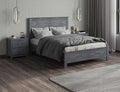 Albany 3 Piece Full Bed Set, Heavy Duty Solid Wood gray-solid wood