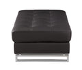 Genuine Leather Ottoman brown-foam-leather