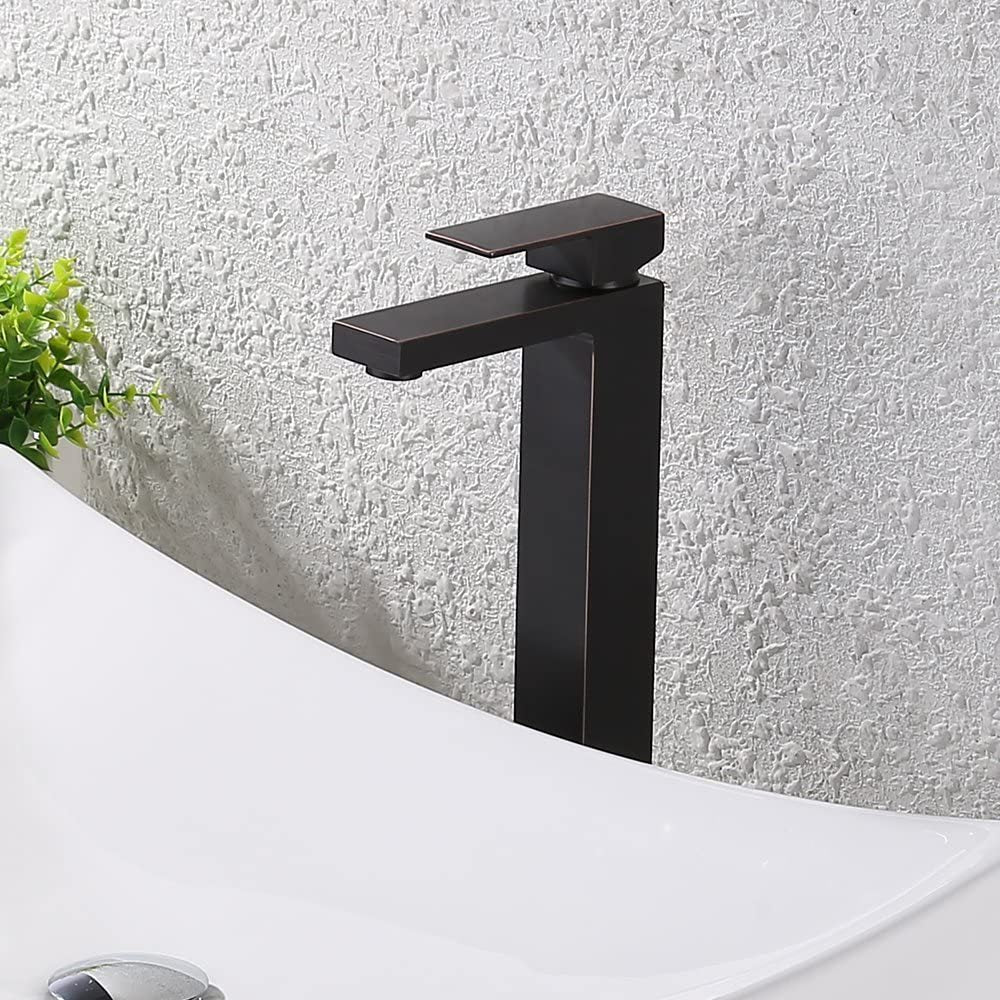 BATHROOM FAUCET Single Handle Bathroom Sink Faucet matte black-stainless steel