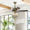 Video 52inch Bronze Metal 3 Lights Ceiling Fan