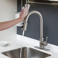 Touch Kitchen Faucet with Pull Down Sprayer brushed nickel-stainless steel