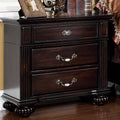 1pc Nightstand Only Traditional Dark Walnut Solid