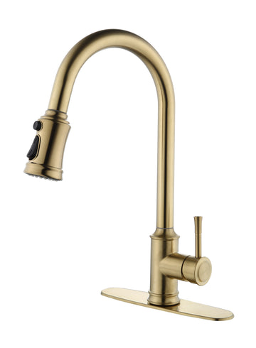 Touch Kitchen Faucet with Pull Down Sprayer gold-stainless steel