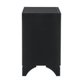 Glamourous Peal Black Metallic Finish 1pc Nightstand black-2 drawers-bedroom-modern-solid wood