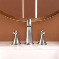 2 Handle Widespread Bathroom Faucet 3 Hole, with Pop brushed nickel-stainless steel